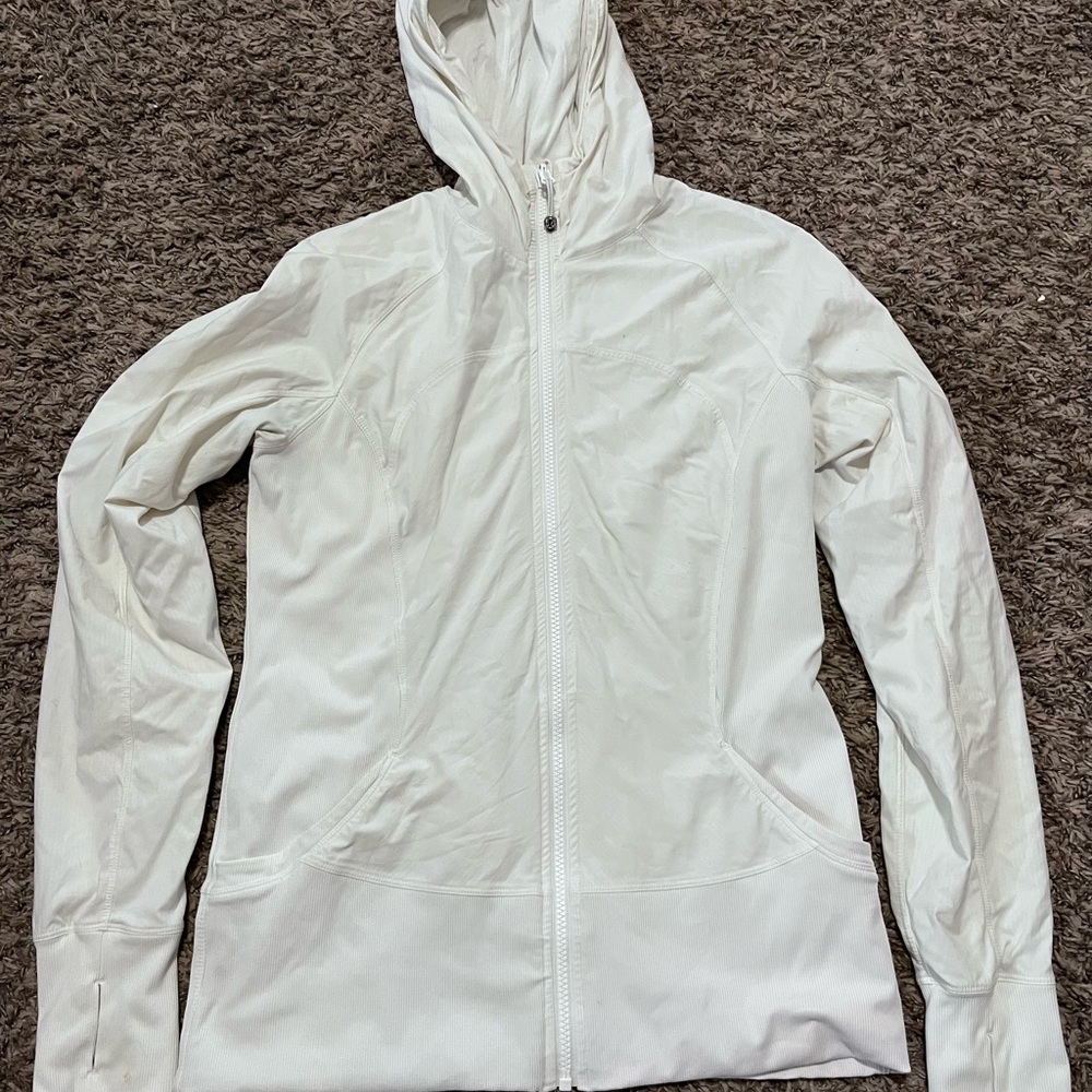 lululemon athletica White Full‑Zip Hooded Jacket